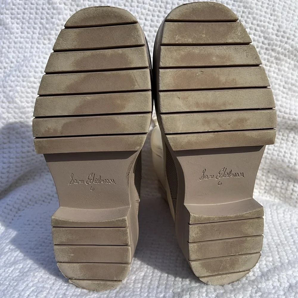 Sam Edelman Women's Ivory Round Toe Pull On Lulia Chelsea Boots Size US 6 - Picture 7 of 9